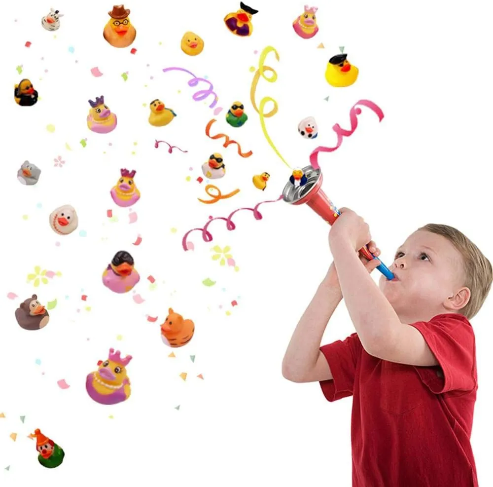 XY-WQ 25 Pack Rubber Duck for Jeeps Ducking - 2.3 Inch Bulk Floater Duck for Kids - Baby Bath Toy Assortment - Party Favors, Birthdays, Bath Time, and More (25 Varieties)
