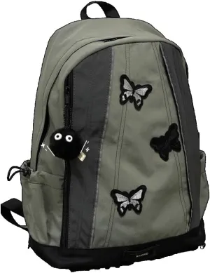 Y2k Backpack Butterfly Goth Purse Accessories Grunge Aesthetic Backpack Grunge Accessories Y2K (Black)