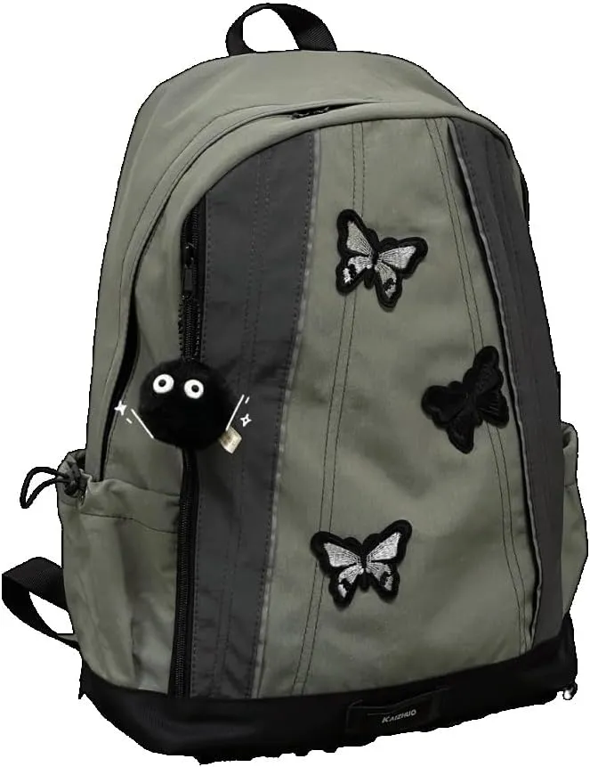 Y2k Backpack Butterfly Goth Purse Accessories Grunge Aesthetic Backpack Grunge Accessories Y2K (Black)