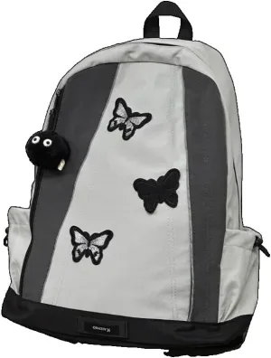 Y2k Backpack Butterfly Goth Purse Accessories Grunge Aesthetic Backpack Grunge Accessories Y2K (White)