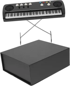 YARNOW Mini Electronic Organ Boys and Girls Piano Toy Wooden Decor Ornament for Mini House Dollhouse Landscape Decor Random Style