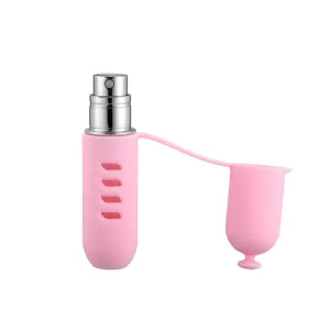 Yeejok 5ml Refillable Perfume Atomizer for Travel, TSA-Approved Portable Mini Empty Cologne Spray Pump Bottle Pocket Size Perfume Container for Men and Women, Pink