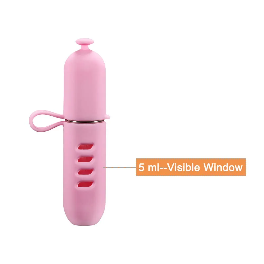 Yeejok 5ml Refillable Perfume Atomizer for Travel, TSA-Approved Portable Mini Empty Cologne Spray Pump Bottle Pocket Size Perfume Container for Men and Women, Pink