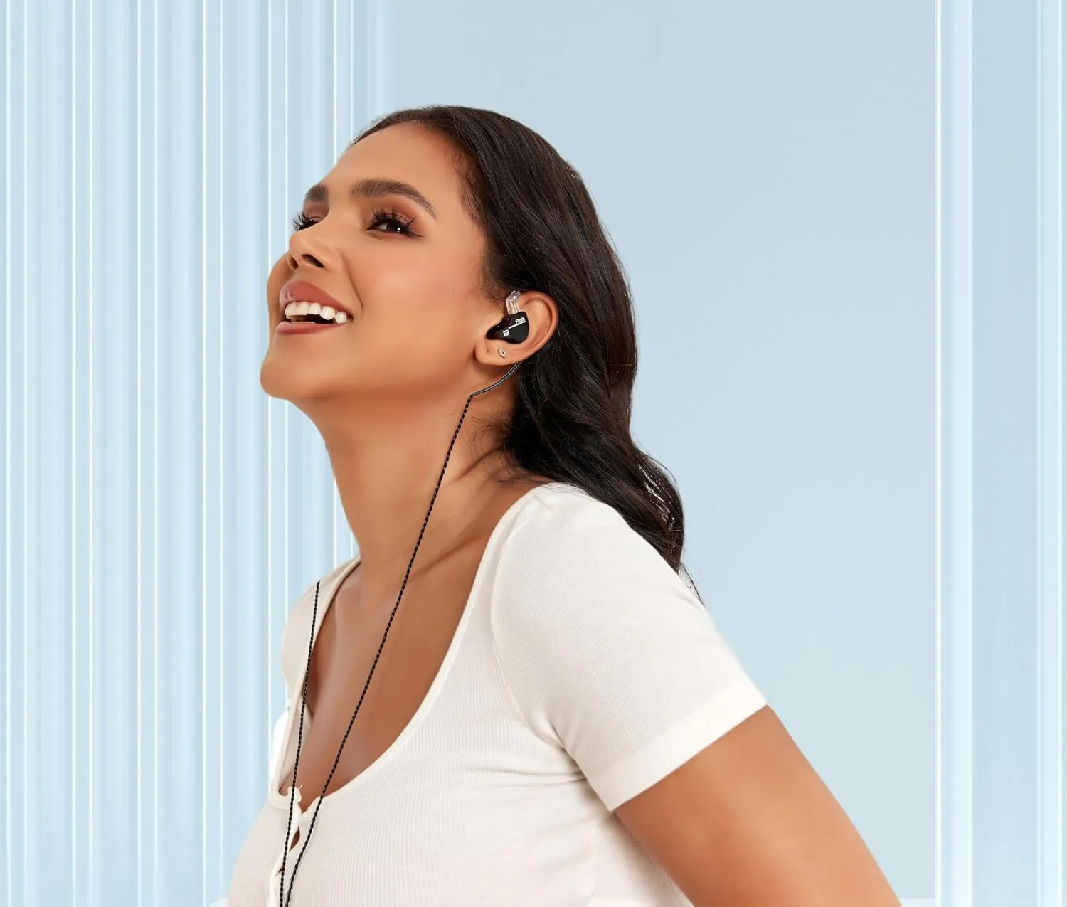 YINYOO KBEAR Flash Wired Earbuds, Gaming Earbuds, 3.5mm Plug in Ear Headphones, 1DD 1BA Hybrid in Ear Monitors, IEM Earphones with Tangle-Free Cable for Laptop PC Computer (Without mic, Gray)