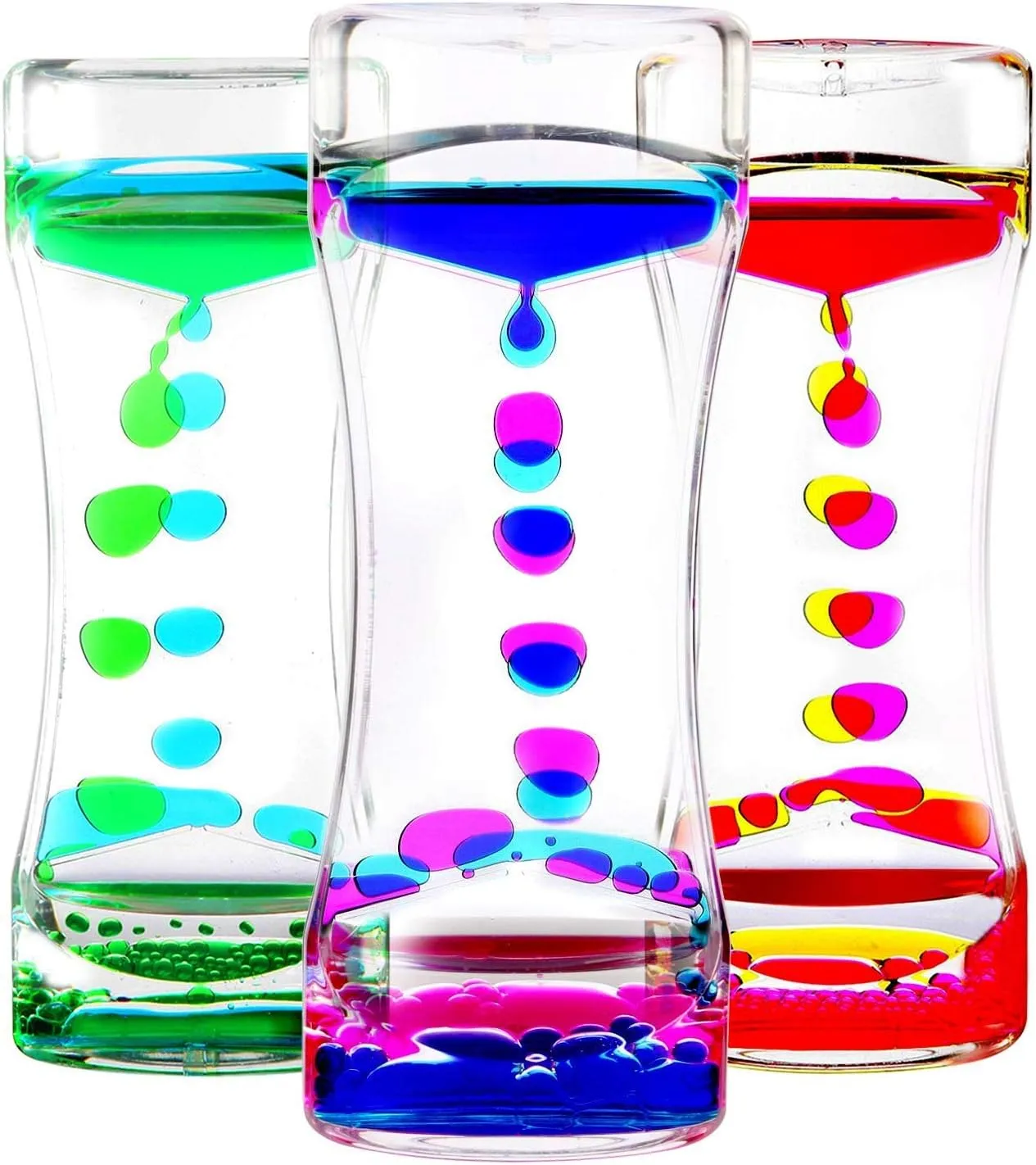 YUE MOTION Liquid Motion Bubbler Visual Sensory Toys, Liquid Timer– New Big Calming Sensory Bubbler Toy- Colorful Liquid Hourhlass for Stocking Stuffers, Novelty Gifts