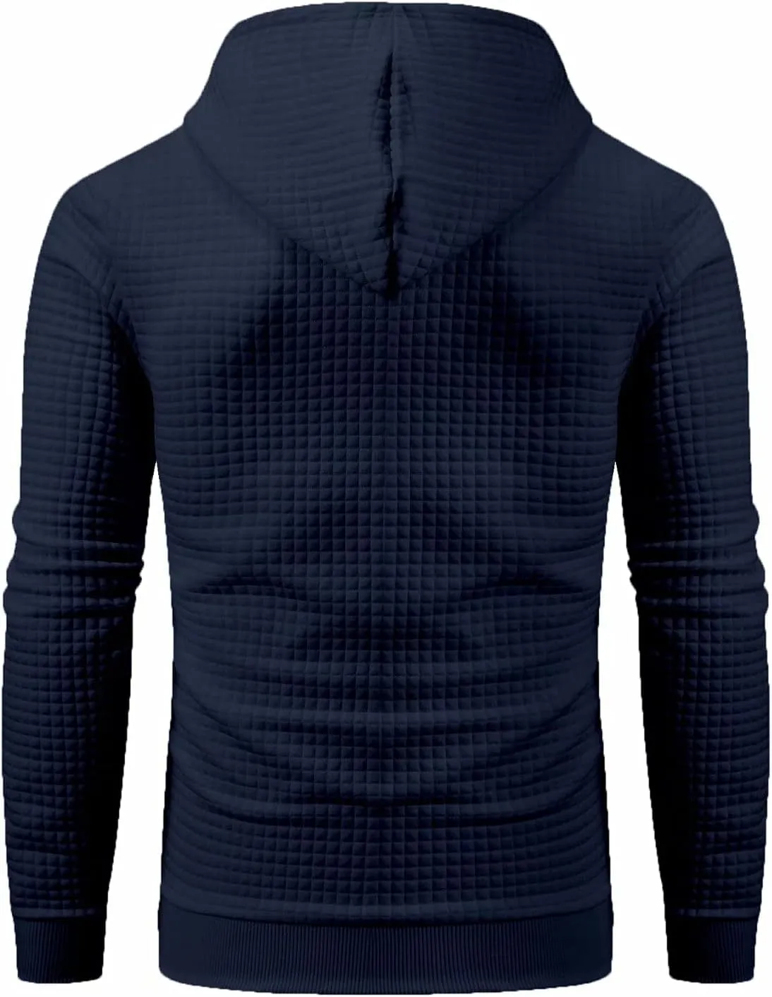 Yundobop Men's Pullover Hoodies Plaid Jacquard Long Sleeve Drawstring Hipster Casual Hooded Sweatshirts with Kanga Pockets